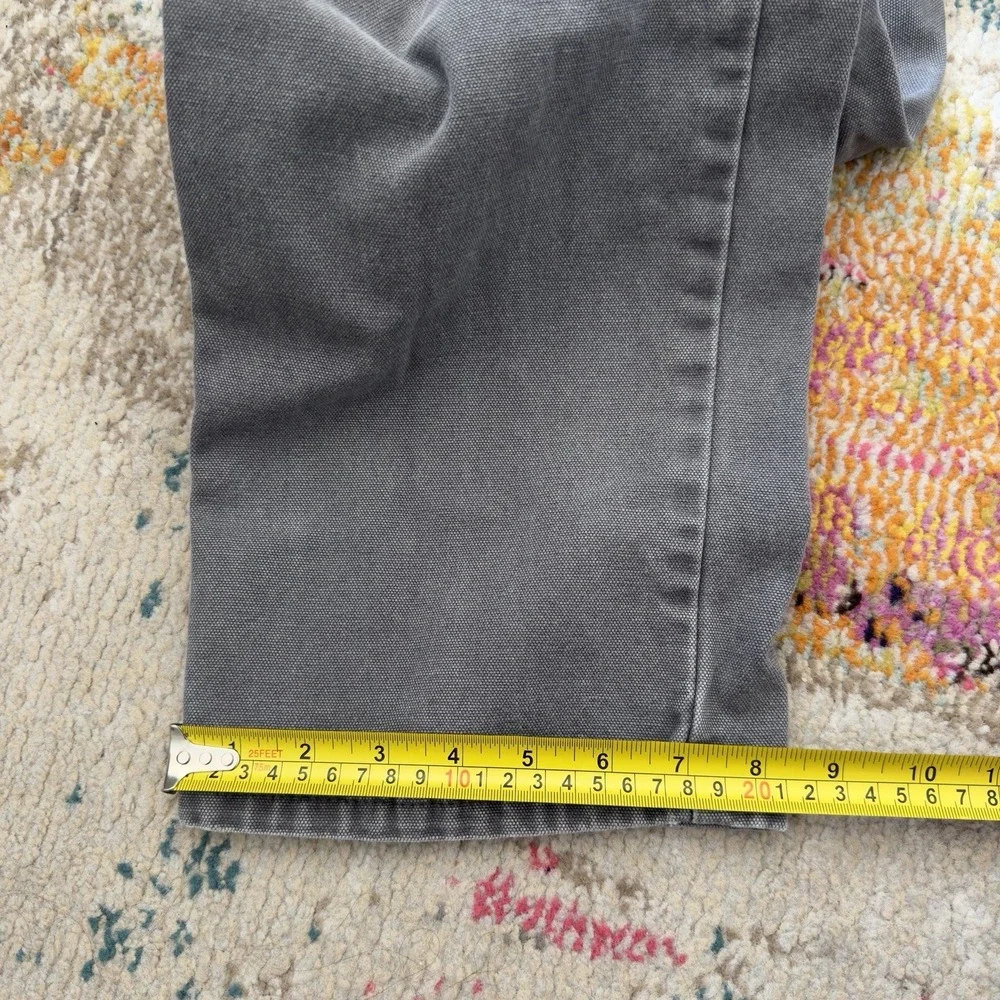 Vintage Faded Y2K Dickies Grey Canvas Carpenter Pants Workwear 32x30